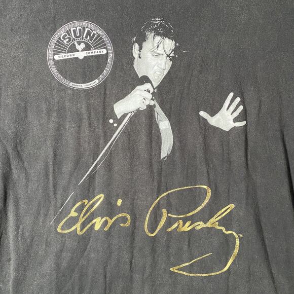New Lucky Brand Elvis Presley Sun Record Co Gray T Shirt Mens Size XL - Picture 2 of 6